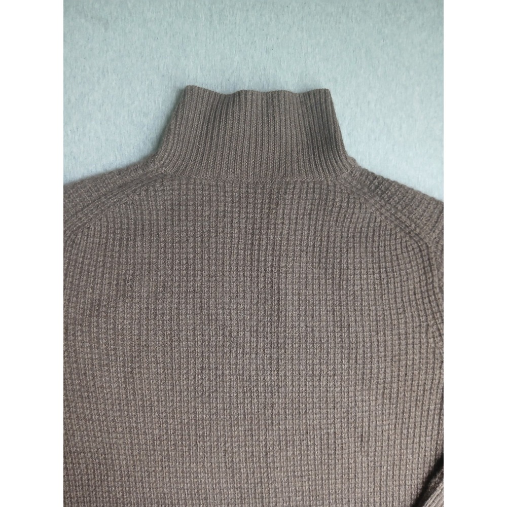 White Warren Cashmere Sweater Medium Waffle Knit Pullover Turtleneck Cozy Luxury - Picture 12 of 13